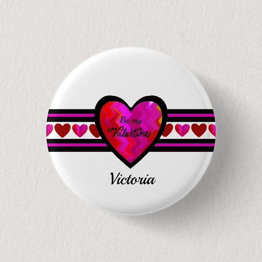 Badge Rond 2,50 Cm ZigZag Conception carrée texturée (Devant)