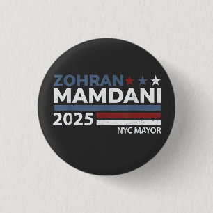 Badge Rond 2,50 Cm Zohran Mamdani Pour Maire de NYC USA Démocrates