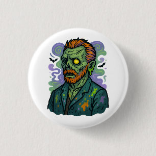 Badge Rond 2,50 Cm Zombie Van Gogh - Dessin humoristique