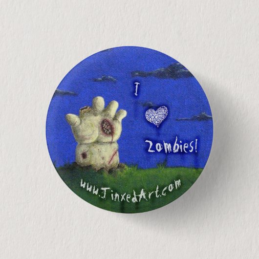 Badge Rond 2,50 Cm Zombis du ♥ I ! bouton (Devant)