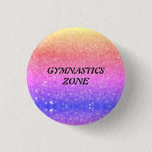Badge Rond 2,50 Cm Zone de gymnastique arc-en-ciel