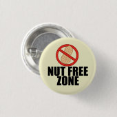 Badge Rond 2,50 Cm Zone sans noix Cool Peanut Sensibilisation à l'all (Devant & derrière)