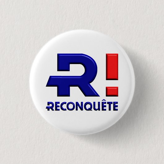 Badge rond 32 mm, soutien de Reconquête (Devant)
