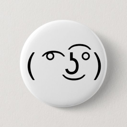 Badge Rond 5 Cm (͡°͜ʖ͡°) qui une émoticône déplaisante (Devant)