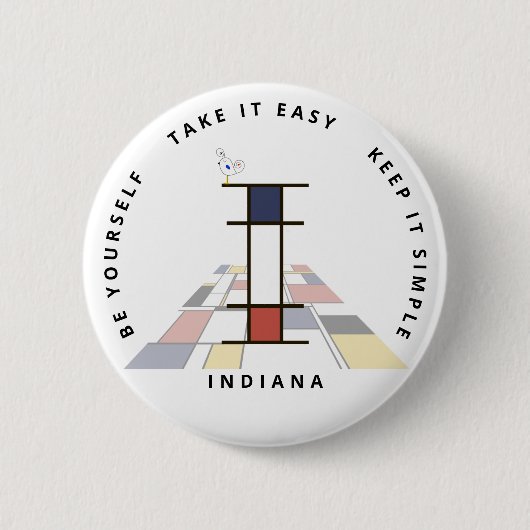 Badge Rond 5 Cm С le néoplasticisme passionnant Art Monogramme. Le (Devant)