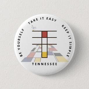 Badge Rond 5 Cm С le néoplasticisme passionnant Art Monogramme. Le