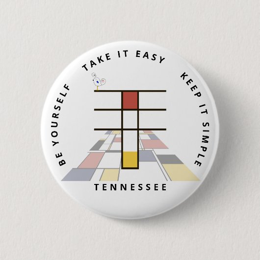 Badge Rond 5 Cm С le néoplasticisme passionnant Art Monogramme. Le (Devant)