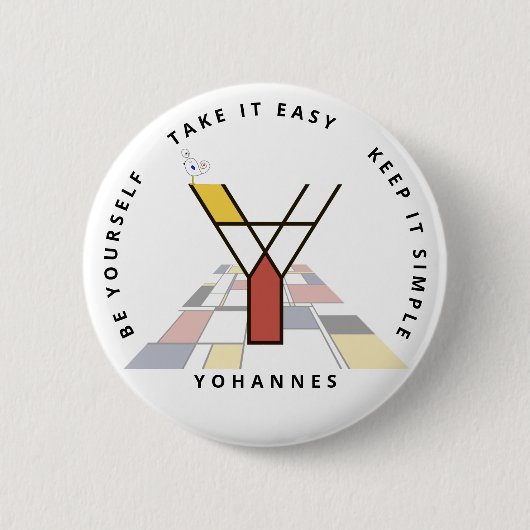 Badge Rond 5 Cm С le néoplasticisme passionnant Art Monogramme. Le (Devant)