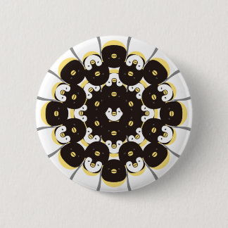 BADGE ROND 5 CM ぐるっとあにまる「カワイイペンギン親子」缶バッジ