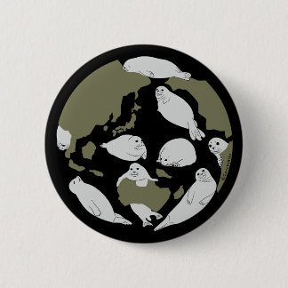 BADGE ROND 5 CM アザラシと一緒に地球を守ろう