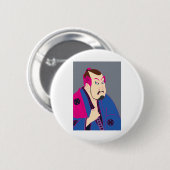 BADGE ROND 5 CM カラフル浮世絵 (Devant & derrière)