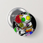 BADGE ROND 5 CM 人喰いと瞬殺 拘束 (Devant & derrière)