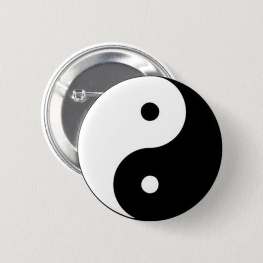 BADGE ROND 5 CM 太極拳 陰陽マーク 太極マーク 定番 タオ (Devant & derrière)