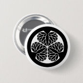 BADGE ROND 5 CM 徳 川 葵(13 蕊) (Devant & derrière)