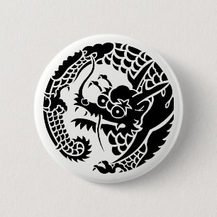 BADGE ROND 5 CM 日 蓮 宗 龍 の 丸