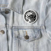 BADGE ROND 5 CM 日 蓮 宗 龍 の 丸 (En situation)