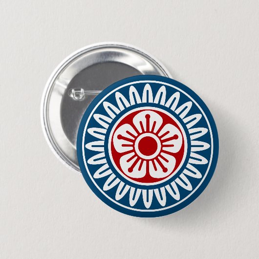 BADGE ROND 5 CM 麻雀牌 1筒 イーピン_ロゴのみ-01 (Devant & derrière)