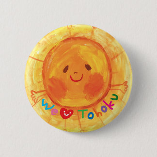 Badge Rond 5 Cm Ｗｅ　Ｌｏｖｅ　Ｔｏｈｏｋｕ　チャリティー缶バッチ