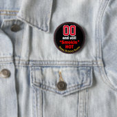 Badge Rond 5 Cm 00 et encore fumé chaud - Anniversaire (En situation)