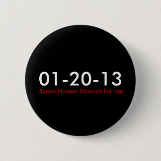 Badge Rond 5 Cm 01-20-13, le jour passé de Barack Hussein Obama
