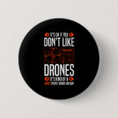 Badge Rond 5 Cm 02.Drones pour un pilote de drone (Devant)