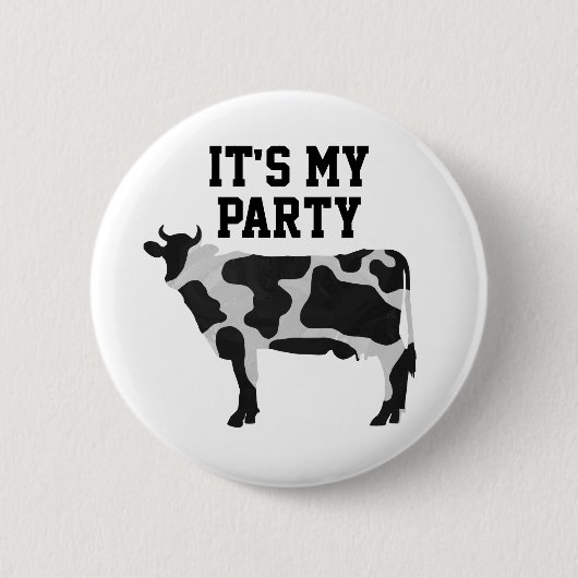 Badge Rond 5 Cm 02de12 Vache sur mesure d'anniversaire (Devant)