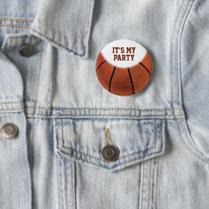 Badge Rond 5 Cm 02of12 Anniversaire de basket-ball sur mesure