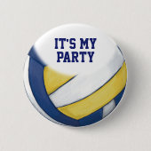 Badge Rond 5 Cm 02of12 Bouton de partie de volley-ball personnalis (Devant)