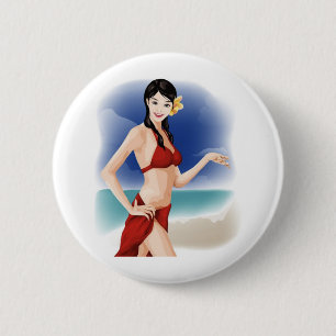 Badge Rond 5 Cm 031 Vecteur converti Mélange filles vectoriel gra