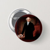 Badge Rond 5 Cm 08 Martin Van Buren (Devant & derrière)