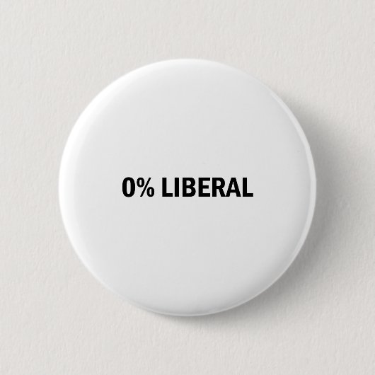 Badge Rond 5 Cm 0% Liberal 0 Percent Liberal Funny Conservative Li (Devant)