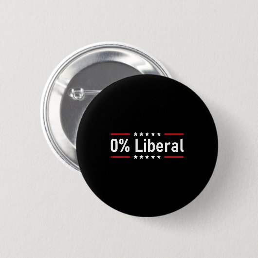 Badge Rond 5 Cm 0% Liberal - Zero Percent Statement (Devant & derrière)