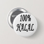 BADGE ROND 5 CM 100% HALAL (Devant & derrière)
