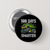 Badge Rond 5 Cm 100 Jours Camion Monster Smarter 100 Jours D'École (Devant & derrière)