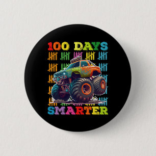 Badge Rond 5 Cm 100 Jours Camion Monster Smarter 100e jour École
