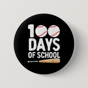 Badge Rond 5 Cm 100 Jours De Baseball Scolaire 100E Jour Pour Les