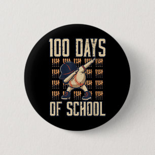 Badge Rond 5 Cm 100 Jours De Baseball Scolaire Dab 100E Jour Garço