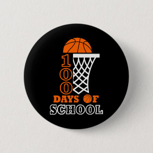 Badge Rond 5 Cm 100 Jours de Basketball Scolaire Enfants 100e jour