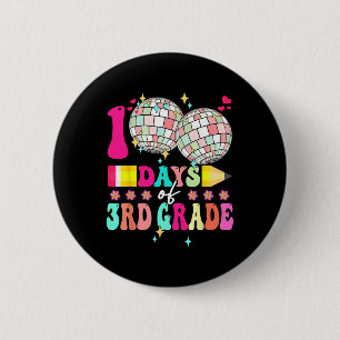 Badge Rond 5 Cm 100 Jours De Crayon 3E Année 100E Jour De L'École