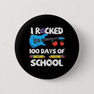 Badge Rond 5 Cm 100 Jours De Guitare Scolaire 100E Jour Smarter