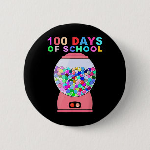Badge Rond 5 Cm 100 Jours De Machine De Gumball Scolaire Pour Les