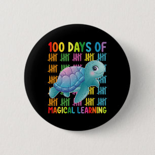 Badge Rond 5 Cm 100 Jours De Magical Learning Turtle School