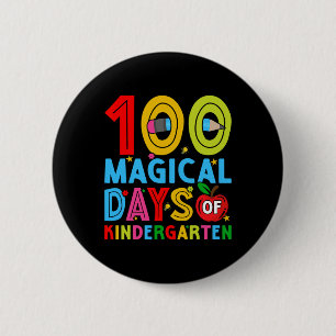 Badge Rond 5 Cm 100 Jours De Maternelle Joyeux 100E Jour De L'Écol