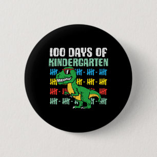 Badge Rond 5 Cm 100 jours de maternelle trex dinosaure 100e jour s