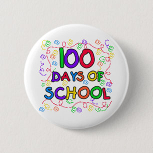 Badge Rond 5 Cm 100 jours de T-shirts et de cadeaux de confettis