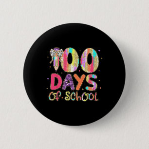 Badge Rond 5 Cm 100 Jours D'École Coquette Crayon Enseignants Cray