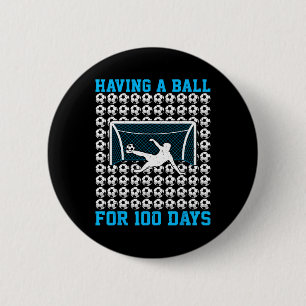 Badge Rond 5 Cm 100 jours d'école de football 100e jour d'école po