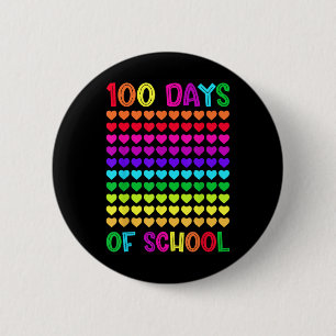 Badge Rond 5 Cm 100 Jours D'École Et Toujours Aimer Il Coeur 10
