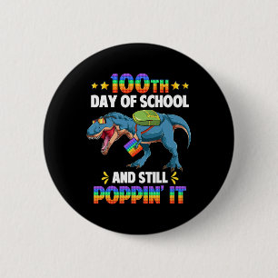 Badge Rond 5 Cm 100 Jours D'École Et Toujours Le Poppin 100E Jour 