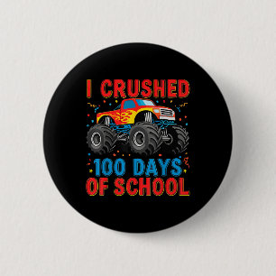Badge Rond 5 Cm 100 Jours D'École Monster Truck Boys 100e Jour